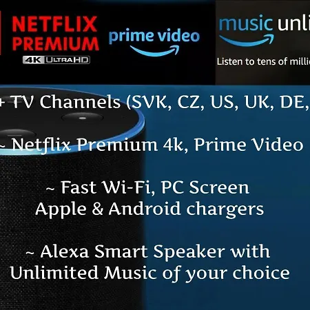 E2 Luxury Oldtown - 2x Parking, Foodstore, Pcscreen, Netflix, Unlimited Music, Crib, Babychair, Fastwifi, Aircon Apartamento Košice